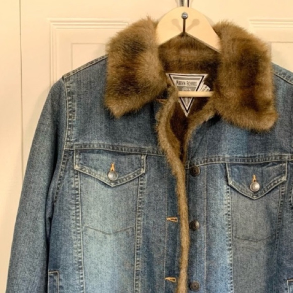 🌠🧥 Vintage Faux Fur lined Jacket by Marvin Richards ✨